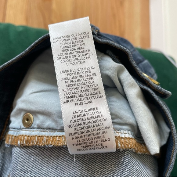 FRAME Denim Le Cut Off Azure Blue Raw Hem Mid Rise Jean Shorts LC779 EUC Size 25 - Picture 9 of 10